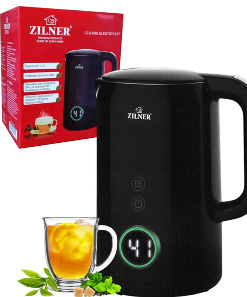 ZILNER CZAJNIK ELEKTRYCZNY ZL124 1850W 1,7 l. CZARNY PANEL LCD
