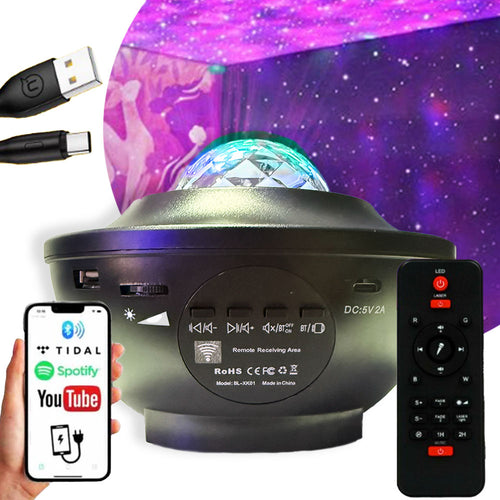 PROJEKTOR GWIAZD z lampką LED i głośnikiem BLUETOOTH