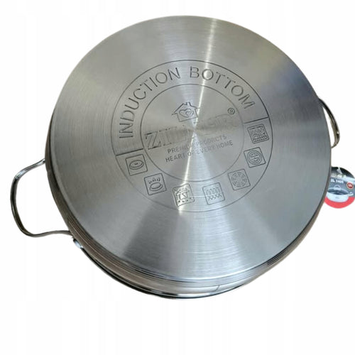 GARNEK INDUKCJA GAZ POKRYWKA ANTYPOWŁOKA STAL NIERDZEWNA