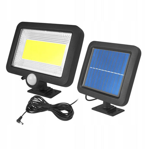 ŚCIENNA ULICZNA LAMPA SOLARNA Z CZUJNIKIEM ZASILANA SŁOŃCEM LED COB IP65