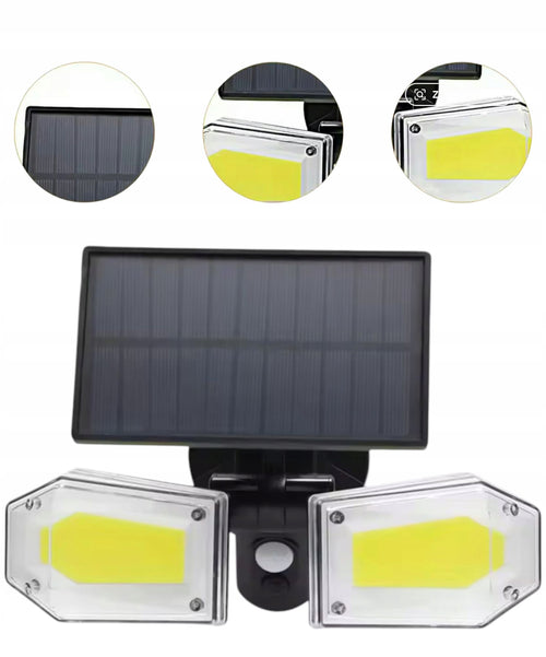 MOCNA LAMPA SOLARNA LED ZEWNĘTRZNA ULICZNA/OGRODOWA z CZUJNIKIEM