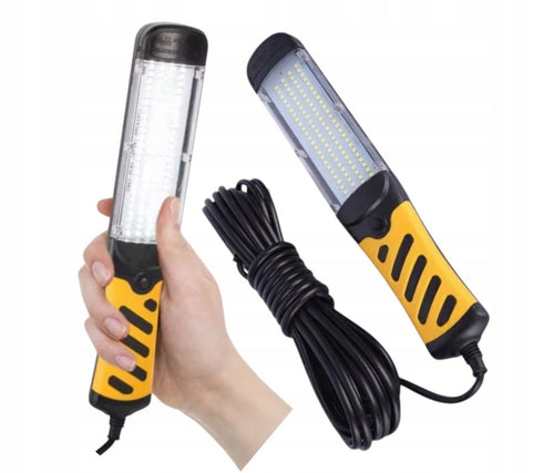 Lampa Latarka Warsztatowa 50V Hak/Magnes na Kablu 8m 120 Diod