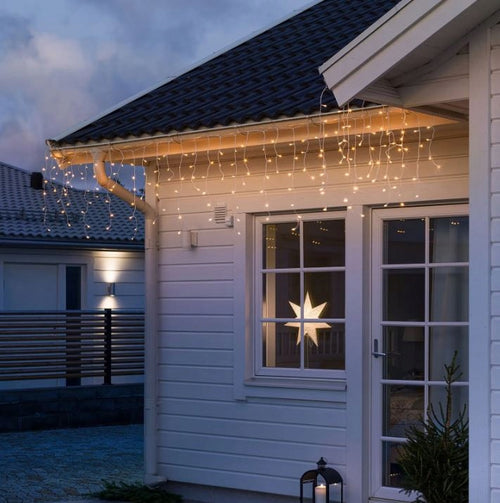 EFEKT FLASH SOPLE 300 LED CIEPŁY BIAŁY LAMPKI DEKORACYJNE KURTYNA ŚWIETLNA