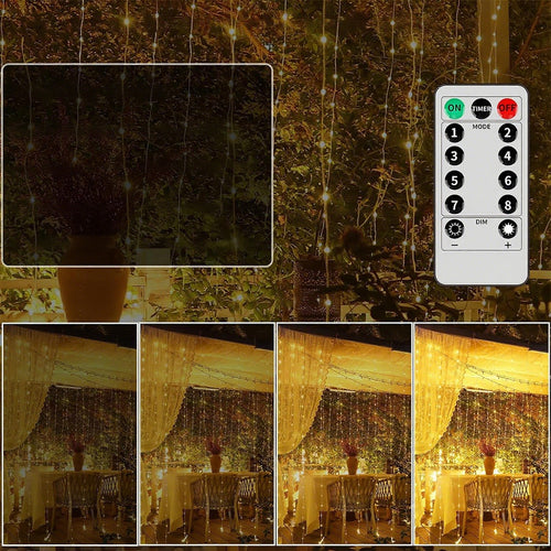 KURTYNA ŚWIETLNA NA OKNO 300 LED 3x3 LAMPKI ŚWIĄTECZNE CHOINKOWE GIRLANDA