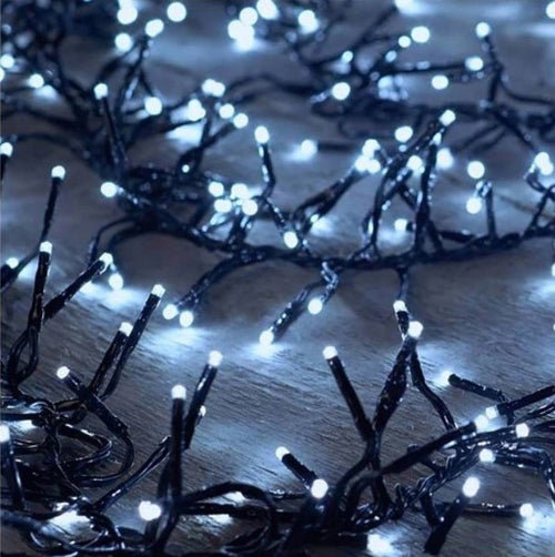 LAMPKI CHOINKOWE 500 LED ZEWNĘTRZNE EFEKTY FLASH ZIMNY BIAŁY