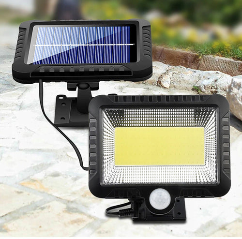 ŚCIENNA ULICZNA LAMPA SOLARNA Z CZUJNIKIEM ZASILANA SŁOŃCEM LED COB IP65
