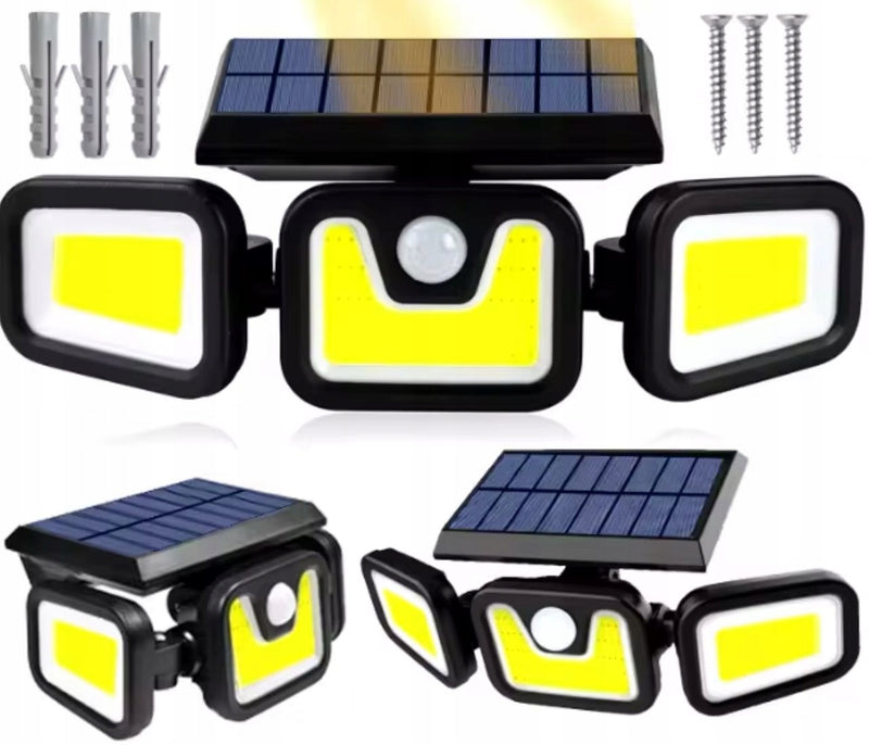 LAMPA SOLARNA 3w1 LED BLUEHOME CZUJNIK RUCHU ZMIERZCHU MOCNA