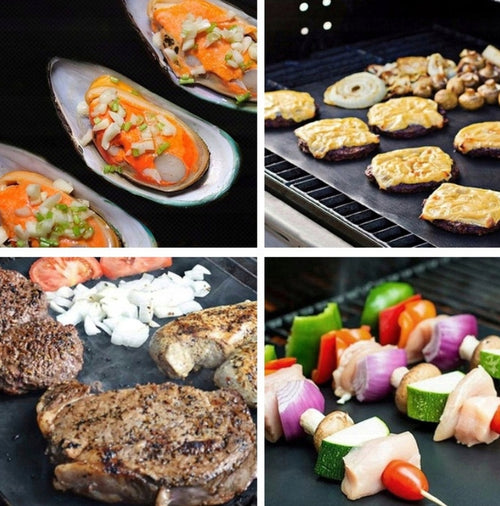 MATA DO GRILLA BBQ 4szt. TEFLON WIELORAZOWA TACKA 33 x 40 cm PIECZENIE