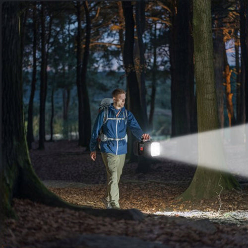 LATARKA LED SZPERACZ AKUMULATOROWA DWUSTRONNA BIWAKOWA POWERBANK