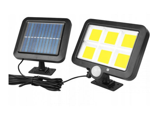 LAMPA SOLARNA LED Z CZUJNIKIEM RUCHU+ PILOT ZEWNĘTRZNA/WEWN. OSOBNY PANEL