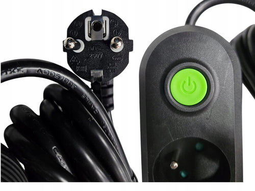LISTWA ZASILAJĄCA PRZEDŁUŻACZ 4 Gniazda 250V 5m 2xUSB-A 1xUSB-C Ładowarka