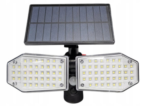 MOCNA LAMPA SOLARNA LED ZEWNĘTRZNA ULICZNA z CZUJNIKIEM, PARKING, PODJAZD