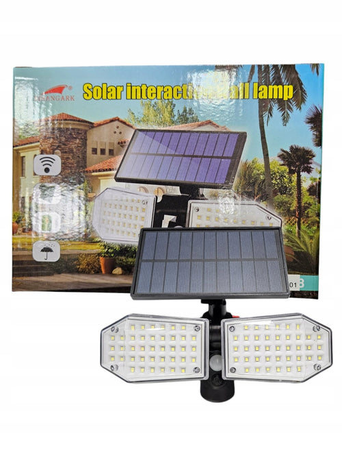MOCNA LAMPA SOLARNA LED ZEWNĘTRZNA ULICZNA z CZUJNIKIEM