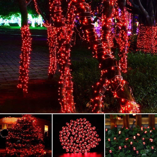 LAMPKI CHOINKOWE 1000 LED ZEWNĘTRZNE Czerwone EFEKTY FLASH