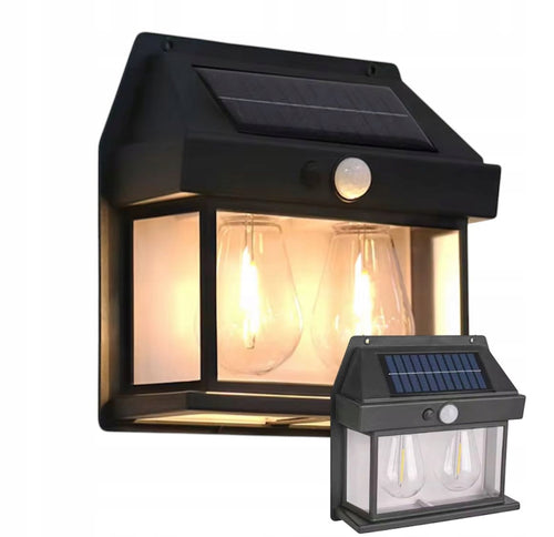 LAMPA SOLARNA KINKIET 2 ŻARÓWKI LED