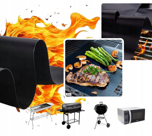 MATA DO GRILLA BBQ 4szt. TEFLON WIELORAZOWA TACKA 33 x 40 cm PIECZENIE