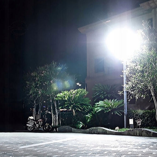 LAMPA SOLARNA LED LATARNIA ULICZNA CZUJNIK RUCHU ZMIERZCHU OGRODOWA+ PILOT