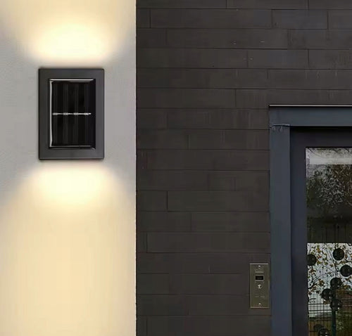 Lampa solarna Kinkiet 2 Led Ogród Zewnętrzna IP 65 Światło Góra Dół