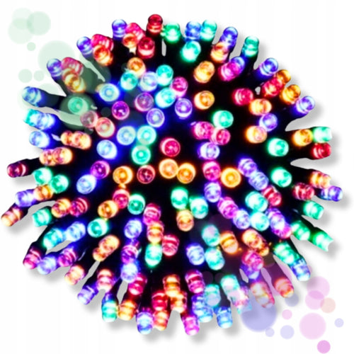 LAMPKI CHOINKOWE KOLOROWE 500 LED MUTLIKOLOR ŚWIATEŁKA ZEWNĘTRZNE WEWNĘTRZN