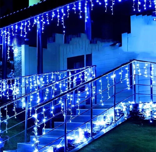 SOPLE 300 LED NIEBIESKIE ZEWNĘTRZNA LAMPKI CHOINKOWE + FLASH