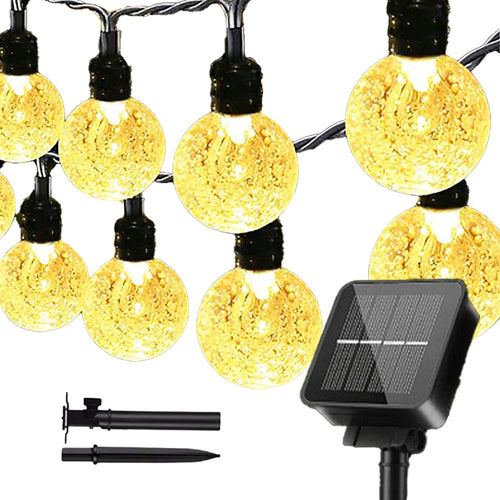 LAMKI SOLARNE GIRLANDA KULE BOMBKI CIEPŁY BIAŁY 6m