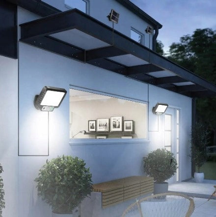 LAMPA SOLARNA LED Z CZUJNIKIEM RUCHU+ PILOT ZEWNĘTRZNA/WEWN. OSOBNY PANEL