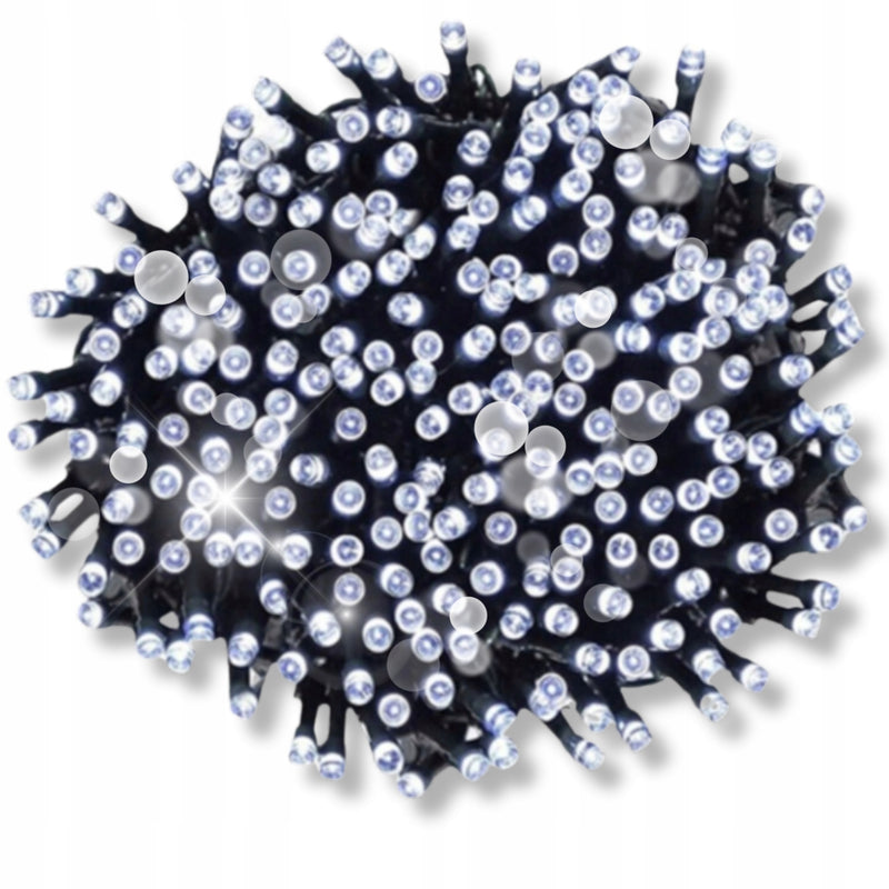 LAMPKI CHOINKOWE 300 LED ZIMNY BIAŁY ŚWIATEŁKA XXL ZEWNĘTRZNE WEWNĘTRZNE