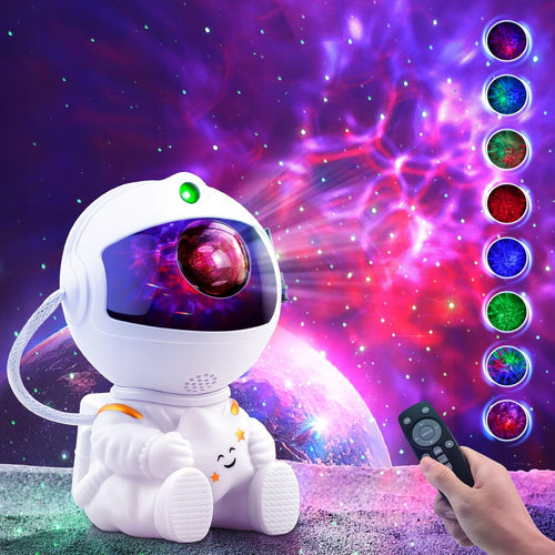 PROJEKTOR GWIAZD ASTRONAUTA LAMPKA NOCNA RZUTNIK DLA DZIECKA KOSMOS PILOT