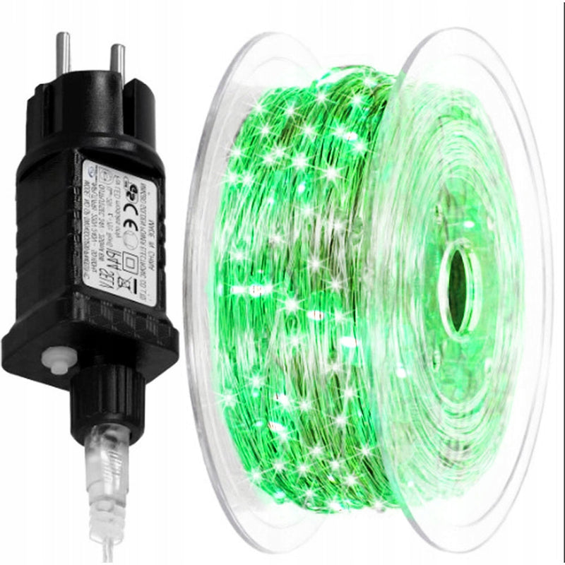 LAMPKI DRUCIKI 500LED 50M ZIELONY CHOINKOWE ŚWIATEŁKA ŻYŁKI NA PRĄD