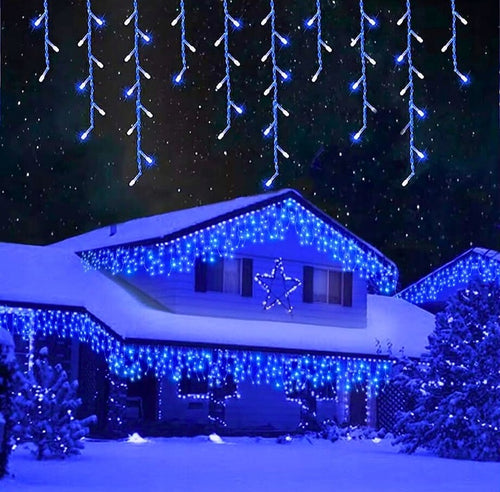 SOPLE 300 LED NIEBIESKIE ZEWNĘTRZNA LAMPKI CHOINKOWE + FLASH