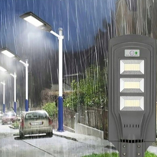 LAMPA SOLARNA LED LATARNIA ULICZNA CZUJNIK RUCHU ZMIERZCHU OGRODOWA+ PILOT