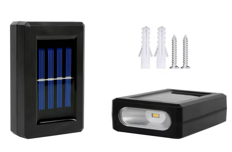 Lampa solarna Kinkiet 2 Led Ogród Zewnętrzna IP 65 Światło Góra Dół