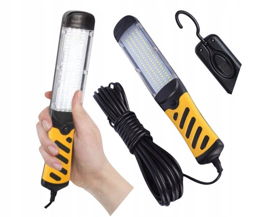 Lampa Latarka Warsztatowa 50V Hak/Magnes na Kablu 8m 120 Diod