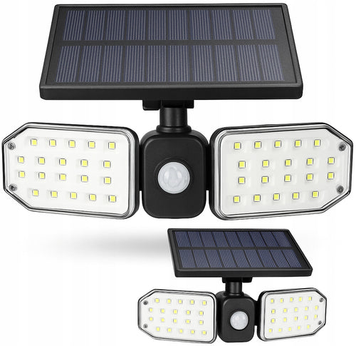 MOCNA LAMPA SOLARNA LED ZEWNĘTRZNA ULICZNA z CZUJNIKIEM