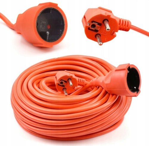 Przedłużacz Budowlany/Ogrodowy 3 x 2,5mm 20m Pomarańczowy Gruby Solidny