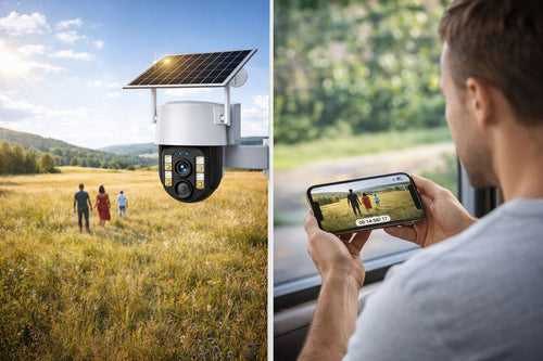 Kamera Solarna Obrotowa 3MP x 4G LTE Zewnętrzna Bezprzewodowa
