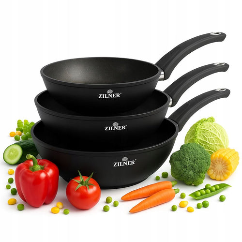 ZESTAW PATELNI 20/24/28cm PATELNIE FULL INDUKCJA / GAZ KOMPLET