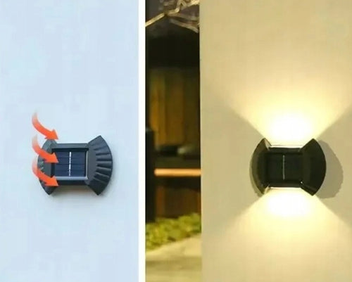 Lampa Solarna Kinkiet Lampka Zewnętrzna LED Wodoodporna DEKORACJA OGRODU